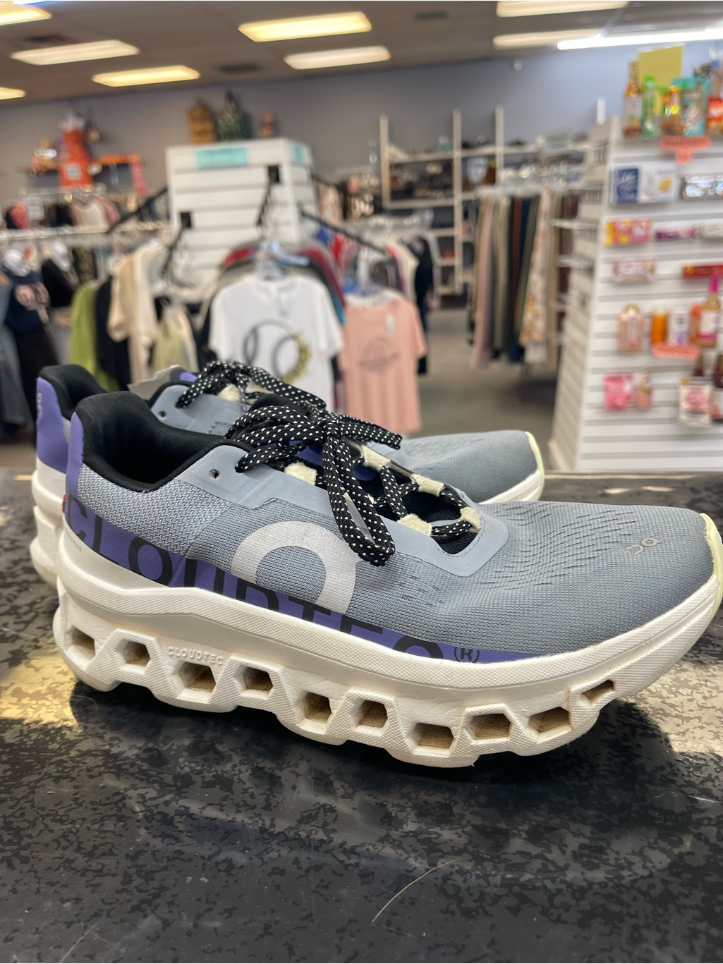 On Running Women Gray And Purple Cloudsurfer Sneakers — image 3 of 8